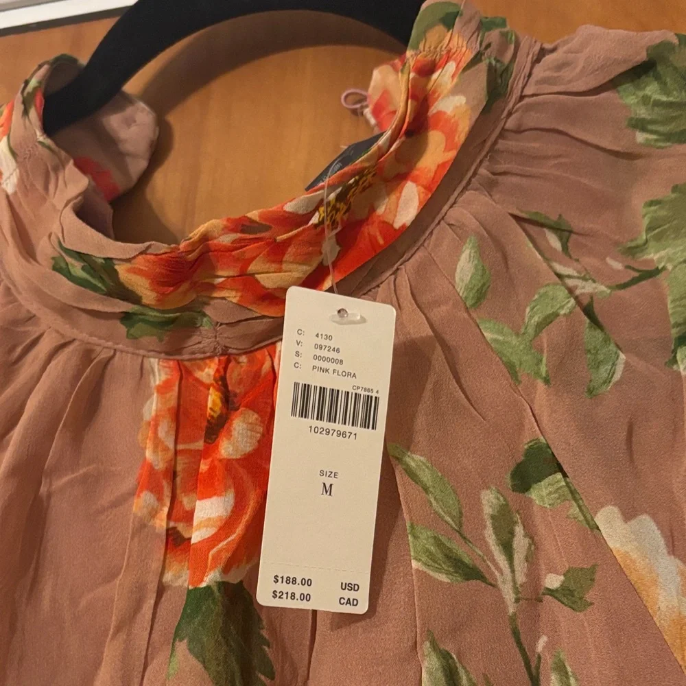 Anthropologie Somerset Long-Sleeve Mock-Neck Chiffon Maxi Dress - Picture 2 of 6